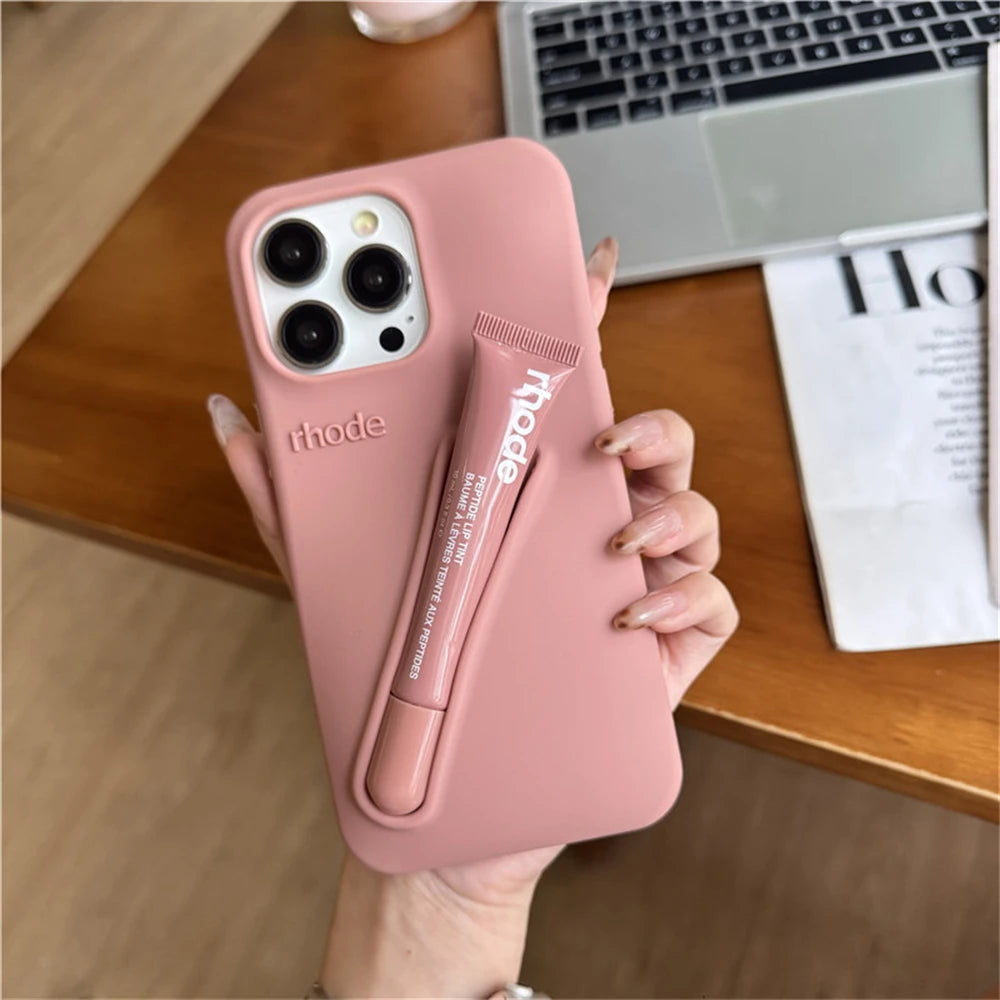 Minimalist Solid Color Rhode Soft Silicone Phone Case