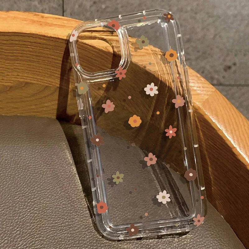 Floral Pattern Transparent Phone Case