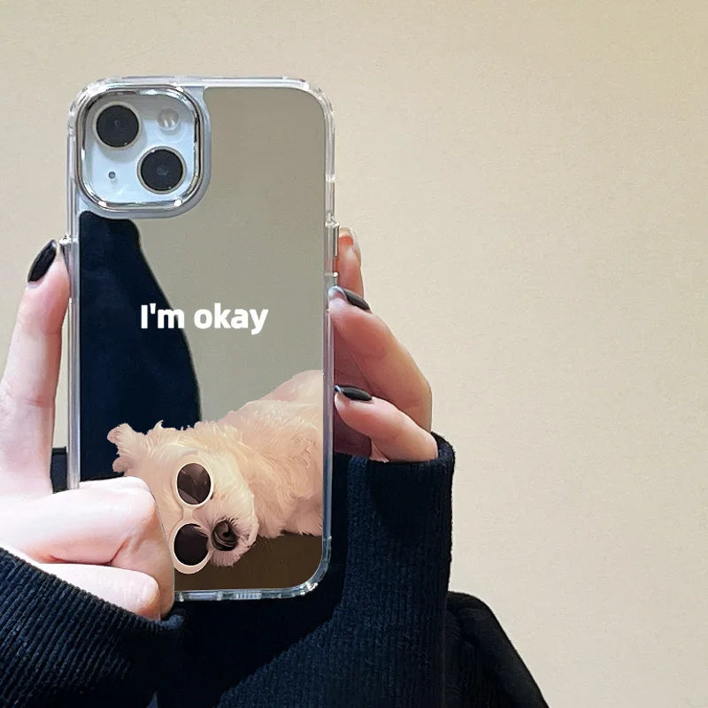 Cute Cat Soft Mirror Phone Case