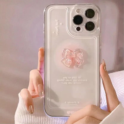 Crystal Bow Clear Phone Case