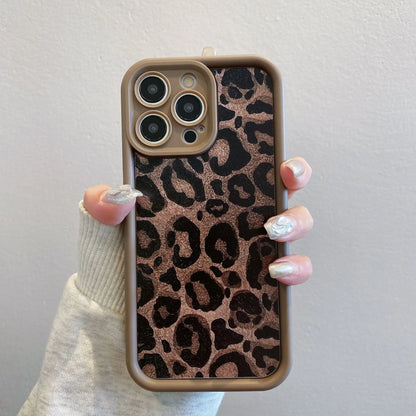 Leopard Print Pattern With Lanyard Phone Case