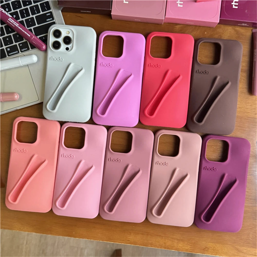 Minimalist Solid Color Rhode Soft Silicone Phone Case