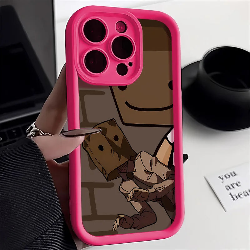 Cartoon Box Man Silicone Soft Phone Case