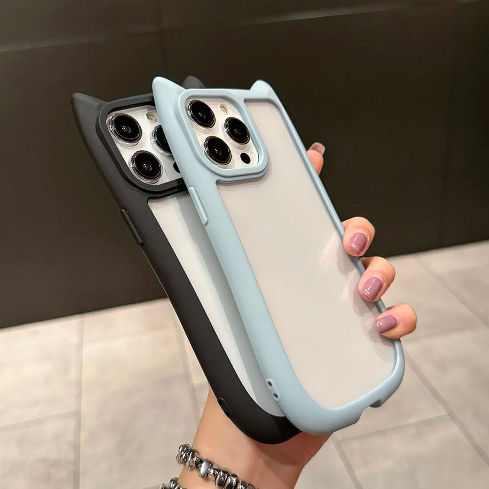Cute Cat Ear Silicone Phone Case
