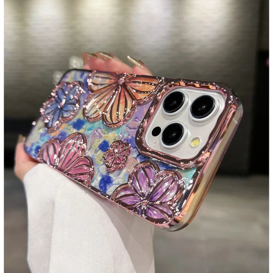 3D Flower Phone Case For iphone, Fashion Creative Colorful Soft Silicone Shockproof Luxury Cover Cases