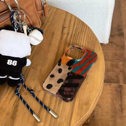 New Retro Four-color Leopard Phone Case