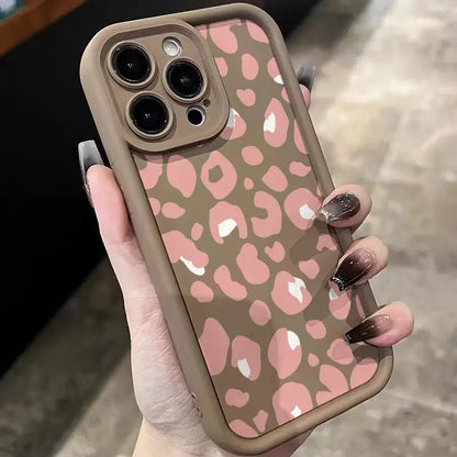 Full Screen Pink Leopard Print Phone Case