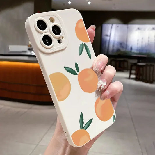 Vibrant Orange Fruit Graphic Phone Case