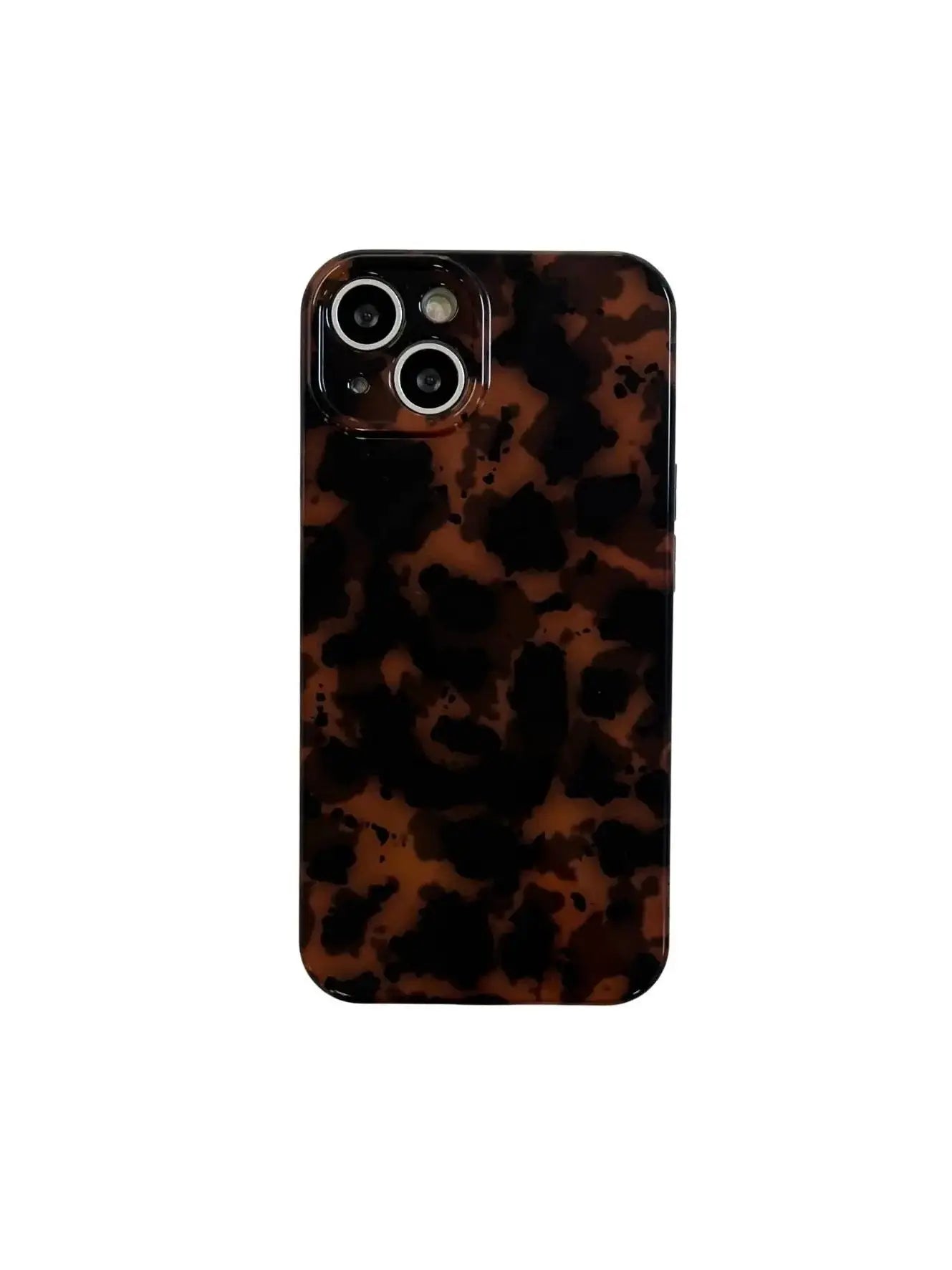 Stylish Dark Color Tortoiseshell Amber Soft Glossy Phone Case