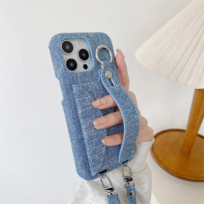 Wrist Strap Crossbody Wallet with Card Holder Phone Case