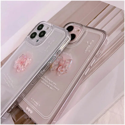 Crystal Bow Clear Phone Case