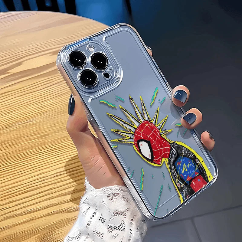 Marvel Spider Man Oil Painting Soft Phone Case