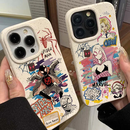 Marvel Spider Man Couple Cartoon Soft Phone Cases