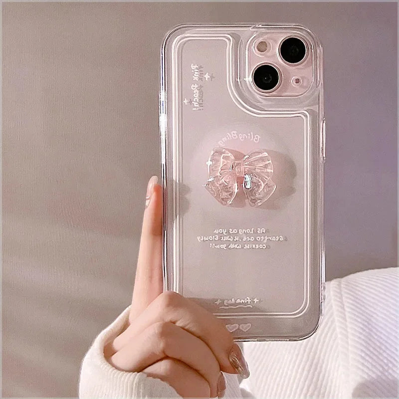 Crystal Bow Clear Phone Case
