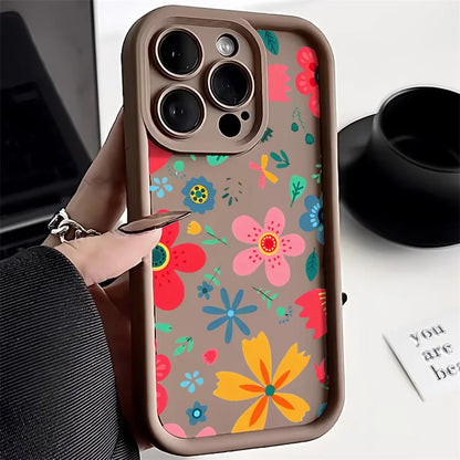 Matte Silicone Flower Phone Case