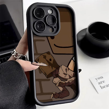 Cartoon Box Man Silicone Soft Phone Case