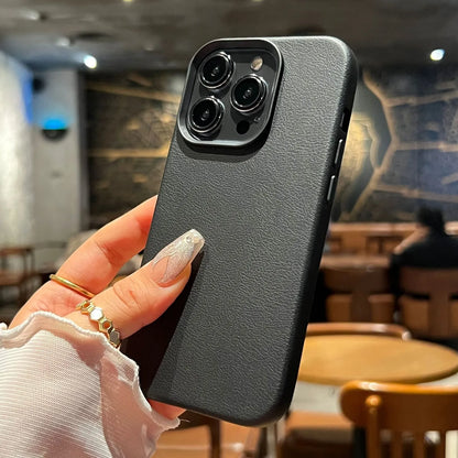 Luxury Silicone Litchi Lines Leather Phone Case