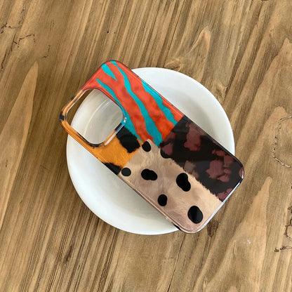 New Retro Four-color Leopard Phone Case