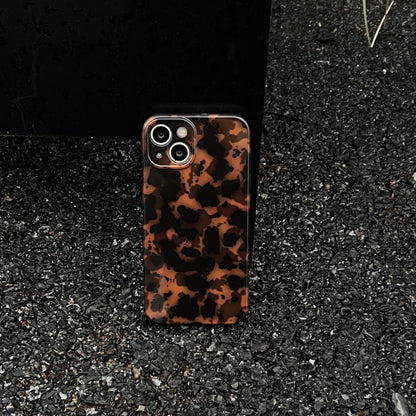 Stylish Dark Color Tortoiseshell Amber Soft Glossy Phone Case