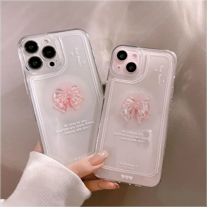 Crystal Bow Clear Phone Case