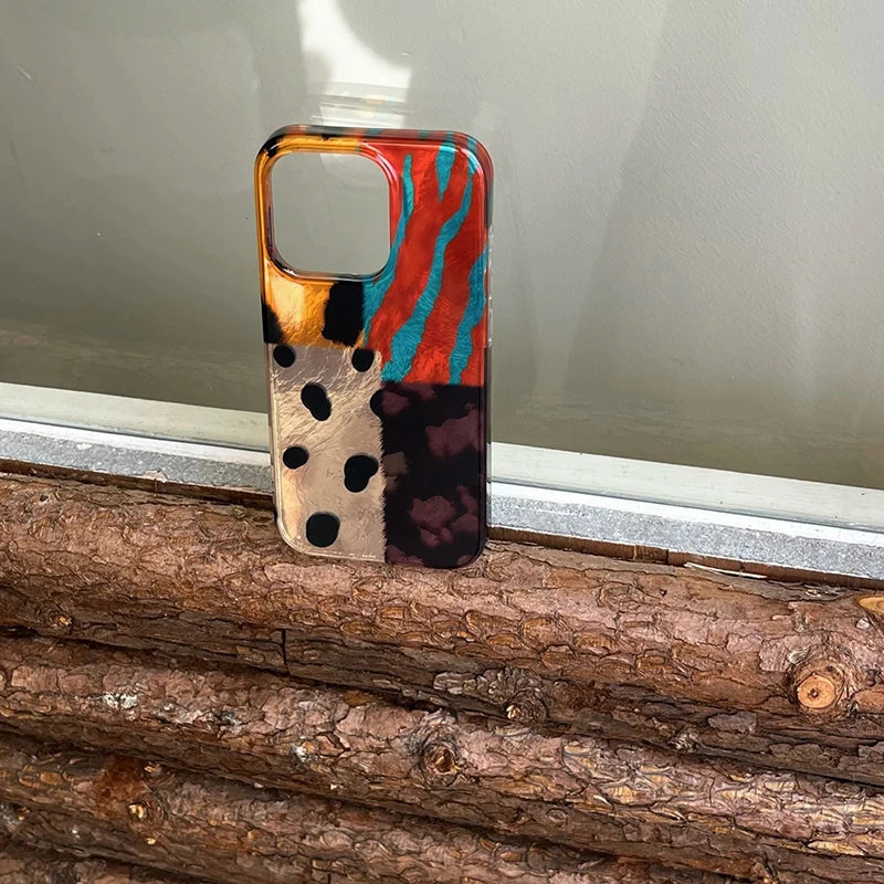 New Retro Four-color Leopard Phone Case