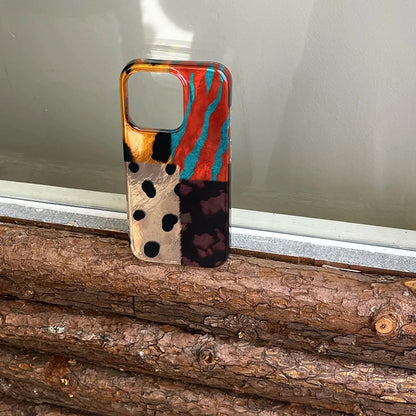 New Retro Four-color Leopard Phone Case