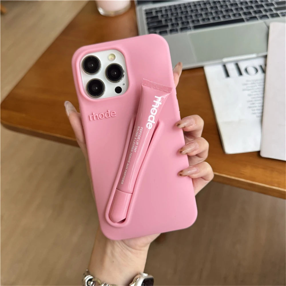 Minimalist Solid Color Rhode Soft Silicone Phone Case