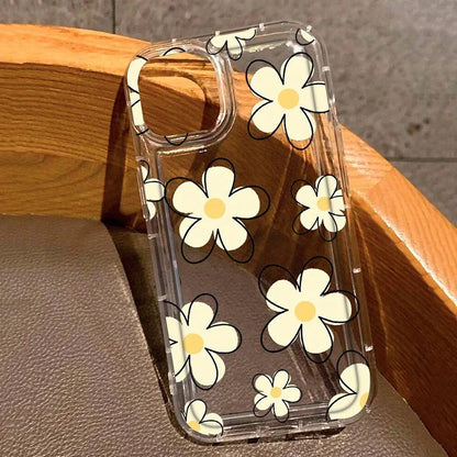 Floral Pattern Transparent Phone Case