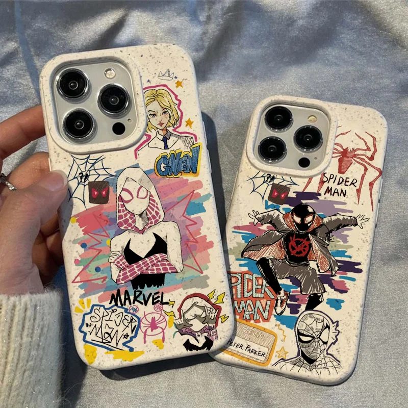 Marvel Spider Man Couple Cartoon Soft Phone Cases