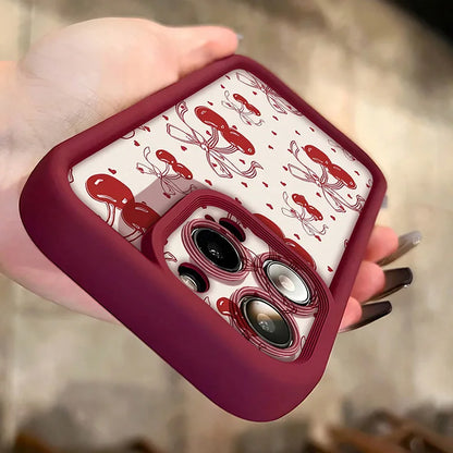 Valentines New Trendy Retro Heart Cherry Pattern Phone Case