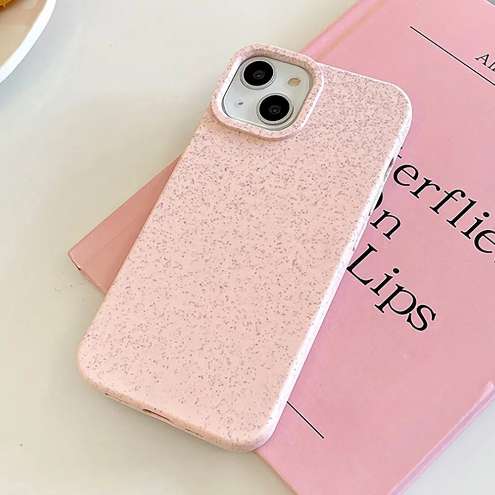 Wheat Straw Silicone Protective Cover Shockproof Matte Phone Case