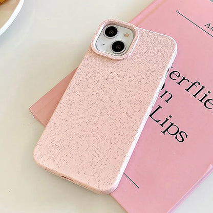 Wheat Straw Silicone Protective Cover Shockproof Matte Phone Case