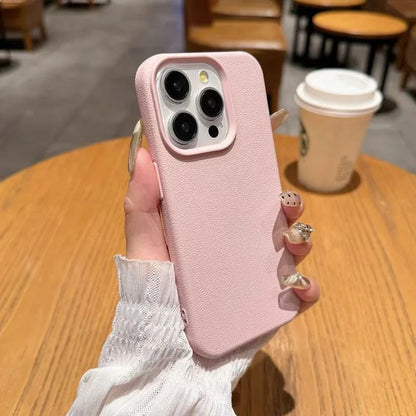 Luxury Silicone Litchi Lines Leather Phone Case