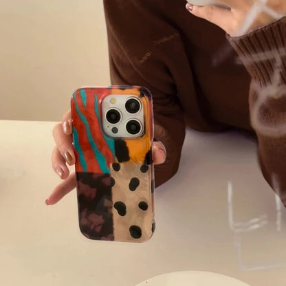 New Retro Four-color Leopard Phone Case
