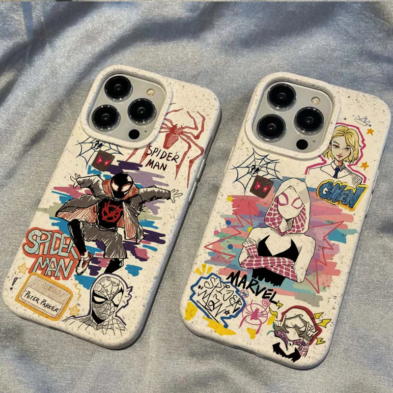 Marvel Spider Man Couple Cartoon Soft Phone Cases