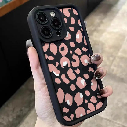 Full Screen Pink Leopard Print Phone Case