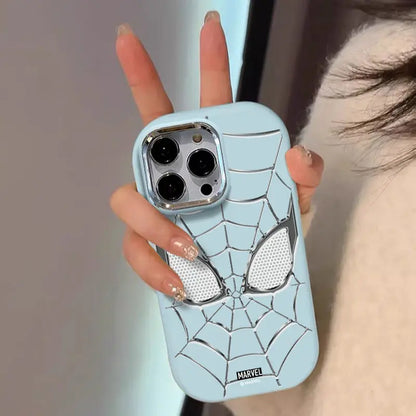 MINISO Marvel Spider Man Silver Spider Web Phone Case