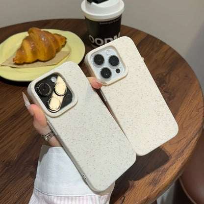 Wheat Straw Silicone Protective Cover Shockproof Matte Phone Case