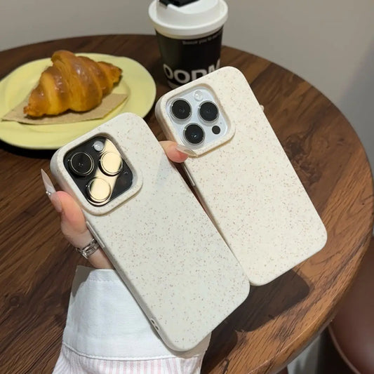 Wheat Straw Silicone Protective Cover Shockproof Matte Phone Case