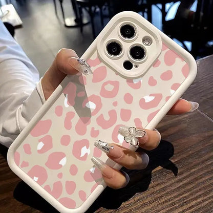 Full Screen Pink Leopard Print Phone Case