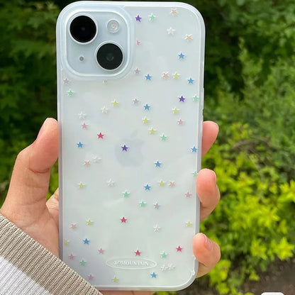 Transparent Colorful Star Phone Case