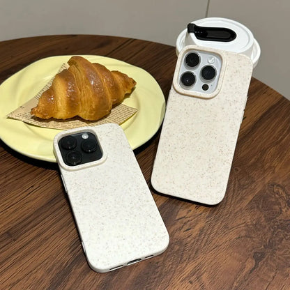 Wheat Straw Silicone Protective Cover Shockproof Matte Phone Case