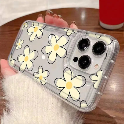 Floral Pattern Transparent Phone Case