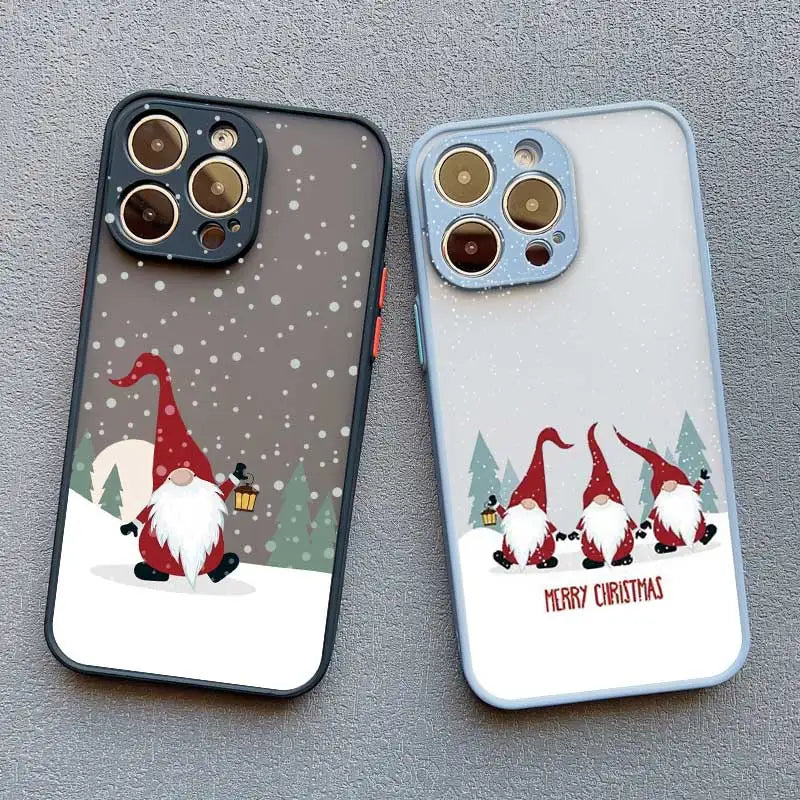Cartoon New Year Christmas Santa Claus Phone Case For iPhone Shockproof Case