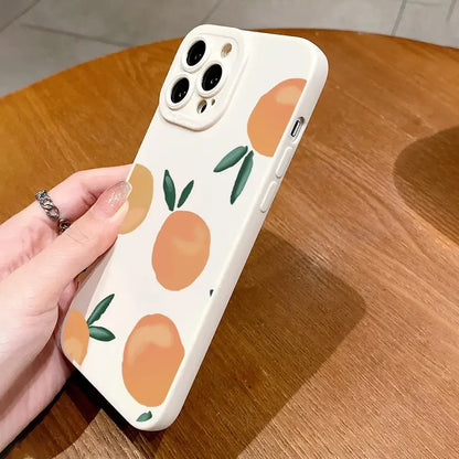 Vibrant Orange Fruit Graphic Phone Case