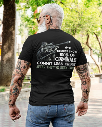 Studies Show 100% Of Criminals Commit Less Crime After They’ve Been Shot Shirt