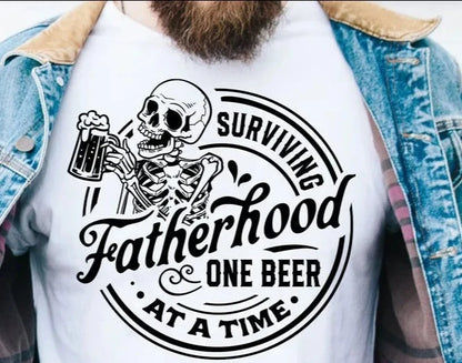 Surviving Fatherhood One Beer At A Time T-Shirt