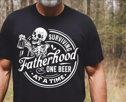 Surviving Fatherhood One Beer At A Time T-Shirt