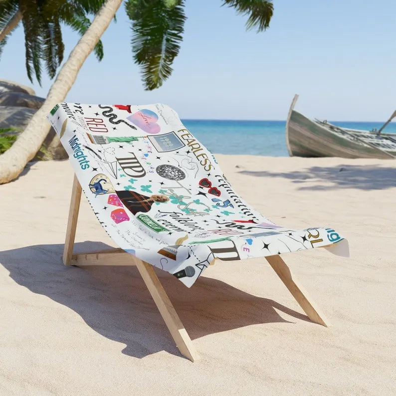 Swiftie Inspired Beach Towel, ALL Taylor Albums, TTPD