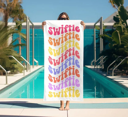 Taylor Swiftie Rainbow Beach Pool Towel